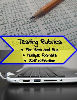 Preview of Standardized testing reflection rubrics for Math and ELA