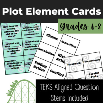 Preview of Plot Vocabulary Cards | STAAR Practice | Vocabulary Games