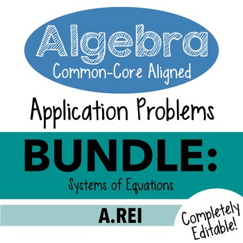 Preview of Standards Based Algebra 1 Assessment - A.REI Systems of Equations Bundle