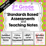 3rd Grade Math Assessments - Common Core - Teaching Notes 