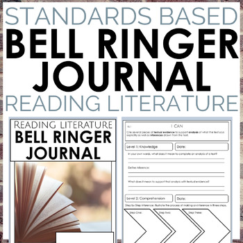 Preview of Reading Literature Standards Based Bell Ringer Journal for Grades 6-8