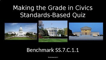 Preview of Standards-Based Florida Civics Quiz SS.7.C.1.1