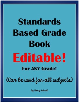 Preview of Standards-Based Grade Book - EDITABLE!