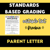 Standards-Based Grading Parent Letter - Any Subject