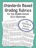 Standards-Based Grading Rubrics | 32 EDITABLE Rubrics for 