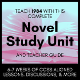 Standards Based Novel Study Unit Plan for 1984 by George Orwell
