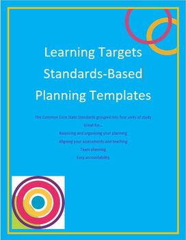 Preview of Standards-Based Planning Outline Templates - 2nd Grade Math