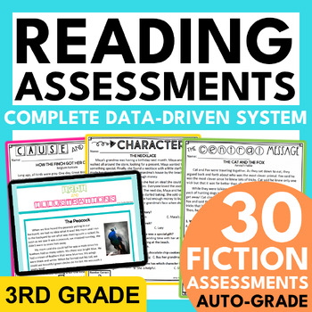 Preview of Standards-Based Reading Assessments Fiction Bundle 3rd Grade Quick Data