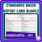Standards Based Report Card Bundle K-8th Grade for Quarter