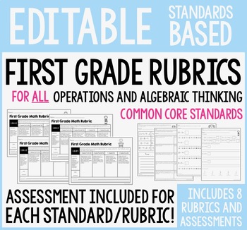 Preview of Standards Based Rubrics & Assessments 1st Grade Operations & Algebraic Thinking