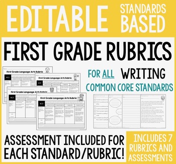 Preview of Standards Based Rubrics & Assessments (First Grade Writing)