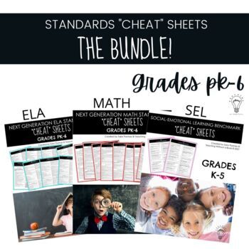 Preview of Standards "Cheat" Sheets Bundle