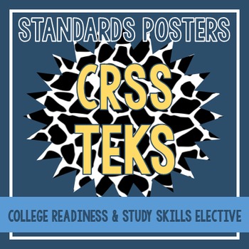 Preview of Standards Posters - College Readiness & Study Skills TEKS (Black Giraffe)