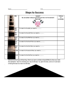 Preview of Standards Student Goal Setting Graphic Organizer