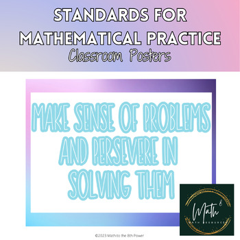 Preview of Standards for Mathematical Practice Classroom Posters | Math Practice Standards
