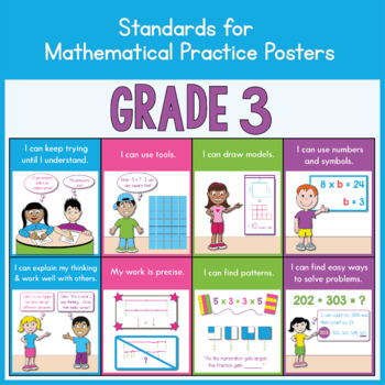 Preview of 3rd Grade Standards for Mathematical Practice Posters