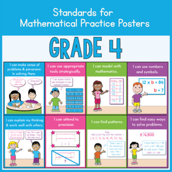 Preview of 4th Grade Standards for Mathematical Practice Posters