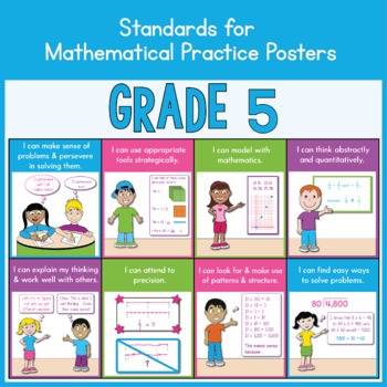 Preview of 5th Grade Standards for Mathematical Practice Posters
