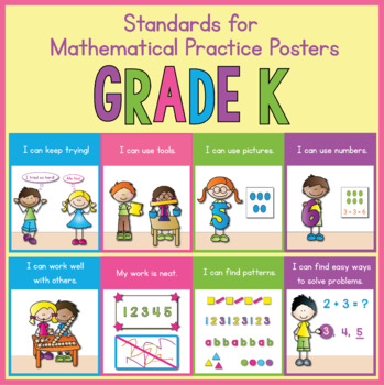 Preview of Kindergarten Standards for Mathematical Practice Posters