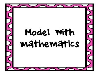 Standards for Mathematical Practice (pink boarder) by HGmrsLong | TpT