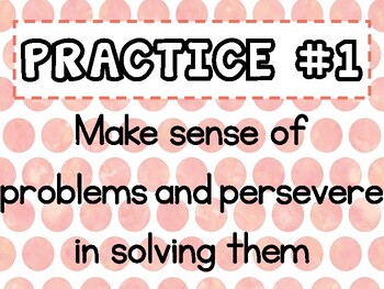 Preview of Standards of Mathematical Practice Posters Polka Dot
