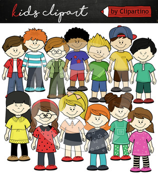 Preview of Standing Kids Clip Art Bundle/ School kids Clip Art/ Commercial use