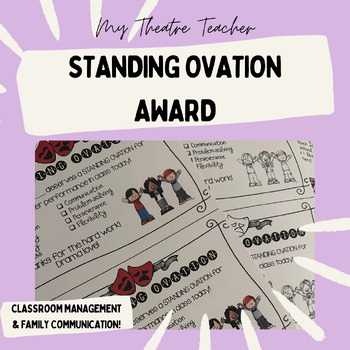 Preview of Standing Ovation: Positive Parent Communication Note Home