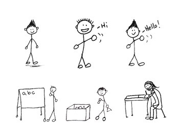 Standing, Waving, Writing, Cleaning Up by Visual Thinking Strategies