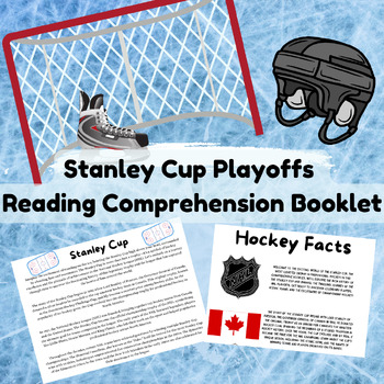 Preview of Stanley Cup NHL Playoffs Reading Comprehension Booklet