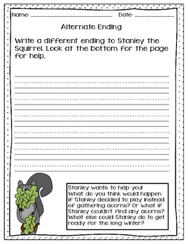 Reading Comprehension Packet - Stanley the Squirrel by Christy's Creations