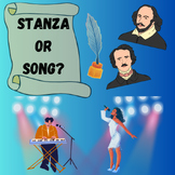 Stanza or Song:  Poetry Guessing Game