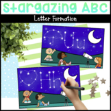 Star Alphabet Tracing Cards for Letter Formation