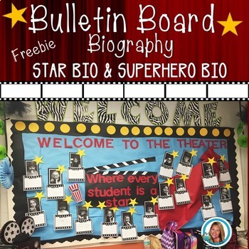 Preview of Movie Theater Biography | Superhero Biography for Bulletin Boards