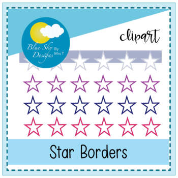 free star border clip art