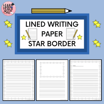 writing paper with star borders teaching resources tpt