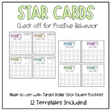 Star Cards for Positive Behavior Reinforcement: 12 Templat