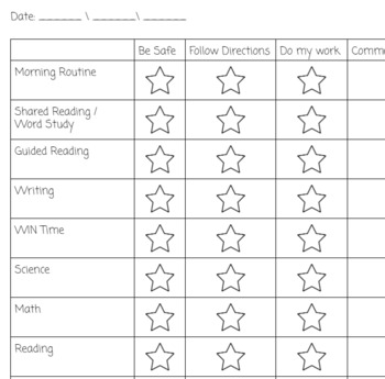 Preview of Star Chart - Behavior Tracking - Positive Reinforcement FULLY EDITABLE