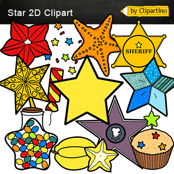 10 stars clipart hollywood