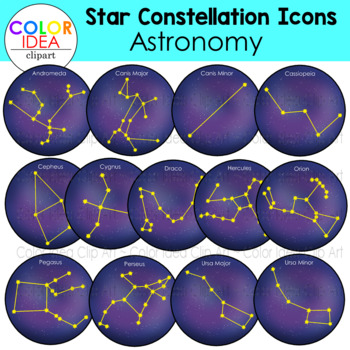 Preview of Star Constellation Icons - Astronomy