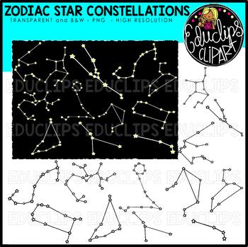 Preview of Star Constellations - Zodiac Clip Art Set {Educlips Clipart}