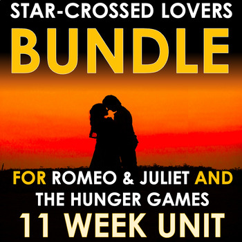Preview of Star-Crossed Lovers Unit Bundle - Analyze Romeo & Juliet and The Hunger Games