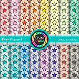 Star Digital Paper Clipart: 16 Rainbow Backgrounds Clip Ar