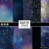 Outer Space, Star Digital Paper, Solar System, Night Sky, 