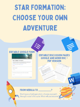 Preview of Star & Element Formation Choose-Your-Own-Adventure (Editable)