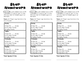 FREE Star Homework- Universal Homework Model