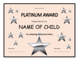 Star & House Point Certificates - Fully Editable