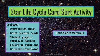 Preview of Star Life Cycle Card Sort Activity