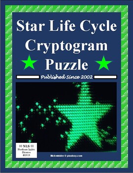 Preview of Star Life Cycle Cryptogram Puzzle Activity