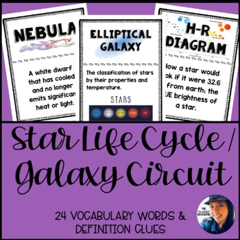 Preview of Star Life Cycle / Galaxy Vocabulary Circuit