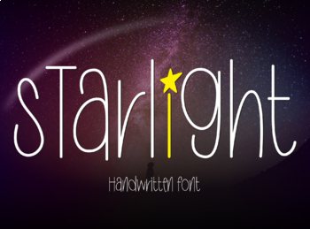 Preview of Star Light: Digital font